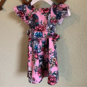 Baby Girl Dress 9-12 months Star Wars Floral Ruffle Tutu apron Dress darth vader